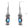 Gehna Jaipur Natural Turquoise Color Stone Earrings In German Silver  For Girls & Women GE01-1159 - Image 3