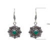 Gehna Jaipur Green Onyx Color Stone Studded Earrings In German Silver  For Girls & Women GE01-1160