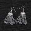 Gehna Jaipur Grey Chalcedony Color Zircon Bead Jhumki Style Earrings For Girls & Women GE03-1160 - Image 5