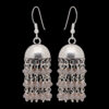 Gehna Jaipur Grey Chalcedony Color Zircon Bead Jhumki Style Earrings For Girls & Women GE03-1160 - Image 4