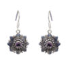 Gehna Jaipur Natural Amethyst Color Stone Earrings In German Silver  For Girls & Women GE01-1161