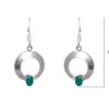 Gehna Jaipur Green Onyx Color Stone Earrings In German Silver  For Girls & Women GE01-1162