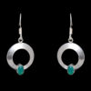 Gehna Jaipur Green Onyx Color Stone Earrings In German Silver  For Girls & Women GE01-1162 - Image 3