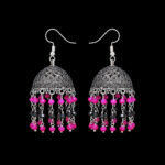 Gehna Jaipur Pink Chalcedony & Spinel Color Zircon Bead Earring For Girls & Women GE03-1162 - Image 4