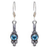 Gehna Jaipur Blue Topaz Color Stone Studded Earrings In German Silver  For Girls & Women GE01-1163