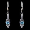 Gehna Jaipur Blue Topaz Color Stone Studded Earrings In German Silver  For Girls & Women GE01-1163 - Image 4