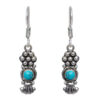 Gehna Jaipur Turquoise Color Stone Studded Earrings In German Silver  For Girls & Women GE01-1165