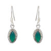 Gehna Jaipur Green Onyx Color Stone Earrings In German Silver  For Girls & Women GE01-1168