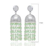 Gehna Jaipur Emerald Color Zircon Bead Jhumki Style Earrings For Girls & Women GE03-1168 - Image 3