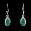 Gehna Jaipur Green Onyx Color Stone Earrings In German Silver  For Girls & Women GE01-1168 - Image 4
