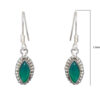 Gehna Jaipur Green Onyx Color Stone Earrings In German Silver  For Girls & Women GE01-1168 - Image 3