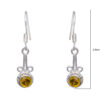 Gehna Jaipur Citrine Color Stone Studded Earrings In German Silver  For Girls & Women GE01-1174