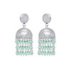 Gehna Jaipur Emerald Color Zircon Bead Jhumki Style Earrings For Girls & Women GE03-1174