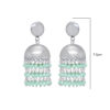 Gehna Jaipur Emerald Color Zircon Bead Jhumki Style Earrings For Girls & Women GE03-1174 - Image 3