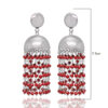 Gehna Jaipur Ruby Color Zircon Bead Jhumki Style Earrings For Girls & Women GE03-1175 - Image 3