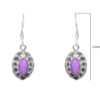 Gehna Jaipur Purple Turquoise Color Stone Earrings In German Silver  For Girls & Women GE01-1175 - Image 3