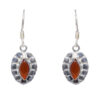 Gehna Jaipur Carnelian Color Stone Studded Earrings In German Silver  For Girls & Women GE01-1176