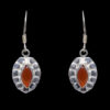 Gehna Jaipur Carnelian Color Stone Studded Earrings In German Silver  For Girls & Women GE01-1176 - Image 4