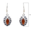 Gehna Jaipur Carnelian Color Stone Studded Earrings In German Silver  For Girls & Women GE01-1176 - Image 3