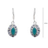 Gehna Jaipur Green Onyx Color Stone Studded Earrings In German Silver  For Girls & Women GE01-1177