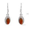 Gehna Jaipur Carnelian Color Stone Studded Earrings In German Silver  For Girls & Women GE01-1178