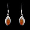 Gehna Jaipur Carnelian Color Stone Studded Earrings In German Silver  For Girls & Women GE01-1178 - Image 3