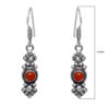 Gehna Jaipur Carnelian Color Stone Studded Earrings In German Silver  For Girls & Women GE01-1179