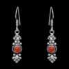 Gehna Jaipur Carnelian Color Stone Studded Earrings In German Silver  For Girls & Women GE01-1179 - Image 3