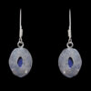 Gehna Jaipur Dumortierite Color Stone Studded Earrings In German Silver  For Girls & Women GE01-1180 - Image 3
