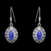 Gehna Jaipur Dumortierite Color Stone Studded Earrings In German Silver  For Girls & Women GE01-1180 - Image 4
