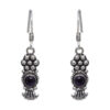 Gehna Jaipur Natural Amethyst Color Stone Earrings In German Silver  For Girls & Women GE01-1181