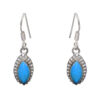 Gehna Jaipur Turquoise Color Stone Studded Earrings In German Silver  For Girls & Women GE01-1183