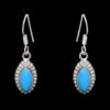 Gehna Jaipur Turquoise Color Stone Studded Earrings In German Silver  For Girls & Women GE01-1183 - Image 4