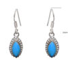 Gehna Jaipur Turquoise Color Stone Studded Earrings In German Silver  For Girls & Women GE01-1183 - Image 3