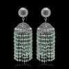 Gehna Jaipur Emerald Color Zircon Beads Jhumki Style Earrings For Girls & Women GE03-1186 - Image 2