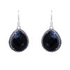 Gehna Jaipur Black Spinel Color Stone Studded Earrings In German Silver  For Girls & Women GE01-1188