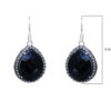 Gehna Jaipur Black Spinel Color Stone Studded Earrings In German Silver  For Girls & Women GE01-1188 - Image 3