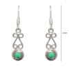 Gehna Jaipur Malachite Color Stone Studded Earrings In German Silver  For Girls & Women GE01-1189 - Image 3