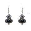 Gehna Jaipur Black Spinel Color Stone Studded Earrings In German Silver  For Girls & Women GE01-1190