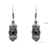 Gehna Jaipur Black Spinel Color Stone Studded Earrings In German Silver  For Girls & Women GE01-1191