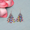 Gehna Jaipur Emerald & Multicolor Zircon Beads Jhumki Earrings For Girls & Women GE03-1191 - Image 4