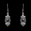 Gehna Jaipur Black Spinel Color Stone Studded Earrings In German Silver  For Girls & Women GE01-1191 - Image 3