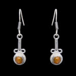 Gehna Jaipur Tiger Eye Color Stone Studded Earrings In German Silver  For Girls & Women GE01-1192 - Image 4