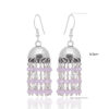 Gehna Jaipur Pink Chalcedony Color Color Zircon Beads Jhumki Earrings For Girls & Women GE03-1192 - Image 3