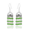 Gehna Jaipur Green Peridot Color Zircon Bead Jhumki Style Earrings For Girls & Women GE03-1193