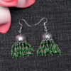 Gehna Jaipur Green Emerald Color Zircon Beads Earrings For Girls & Women GE03-1194 - Image 2
