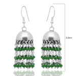 Gehna Jaipur Green Emerald Color Zircon Beads Earrings For Girls & Women GE03-1194 - Image 4