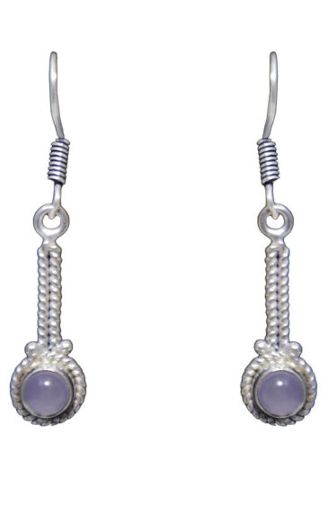 Gehna Jaipur Pink Rose Quartz Color Stone Earrings In German Silver  For Girls & Women GE01-1195