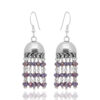 Gehna Jaipur Blue Sapphire Color Zircon Bead Jhumki Style Earrings For Girls & Women GE03-1196