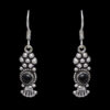 Gehna Jaipur Black Spinel Color Stone Studded Earrings In German Silver  For Girls & Women GE01-1197 - Image 4